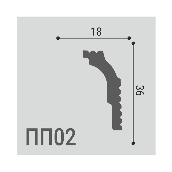 Карниз XPS POLYMER ПП02 36/18