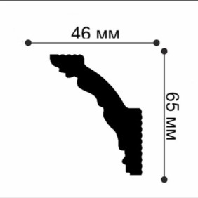 Плинтус потолочный Де-Багет Декор ДП 49/80 - 1
