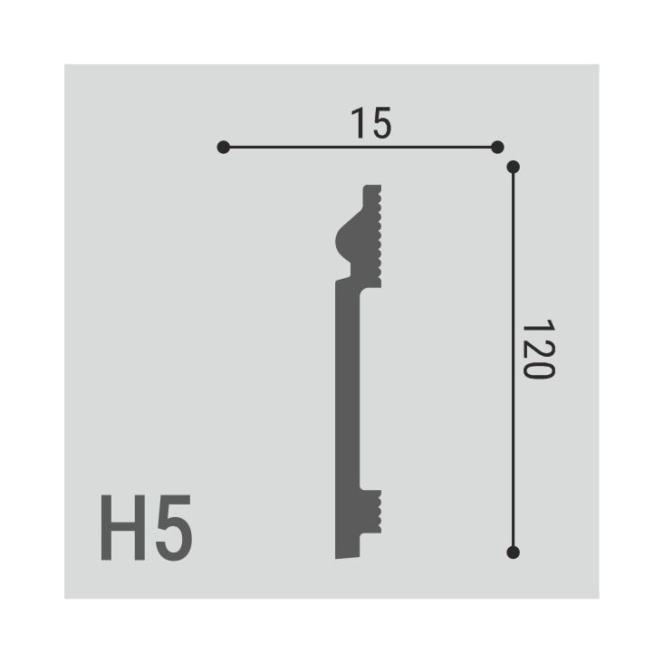 Плинтус напольный XPS POLYMER Н5 120/15