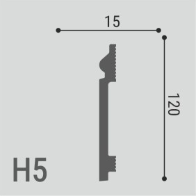 Плинтус напольный XPS POLYMER Н5 120/15 - 1