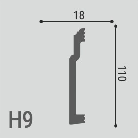 Плинтус напольный XPS POLYMER Н9 110/18 - 1