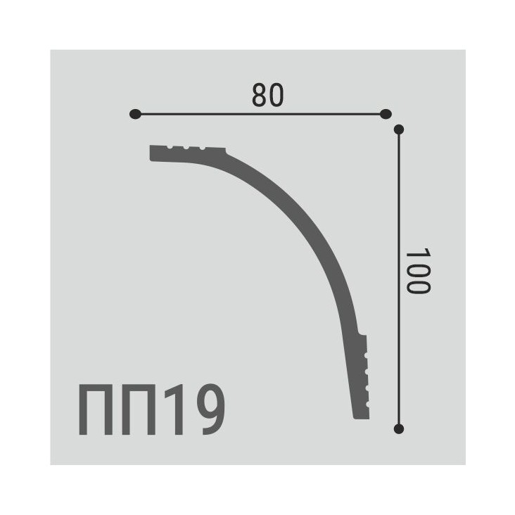 Карниз XPS POLYMER ПП19 100/80