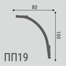Карниз XPS POLYMER ПП19 100/80 - 1