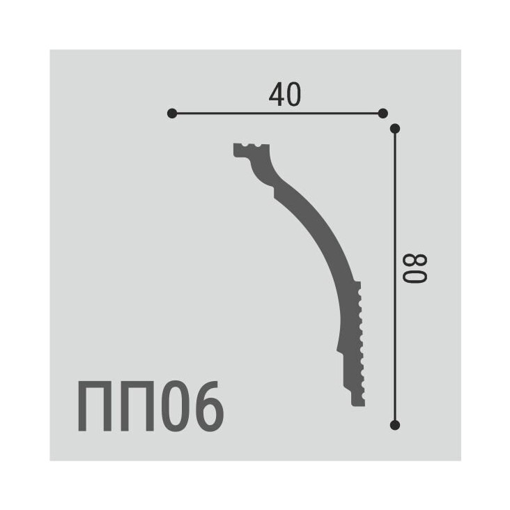 Карниз XPS POLYMER ПП06 80/40