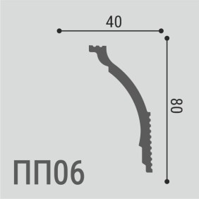Карниз XPS POLYMER ПП06 80/40 - 1