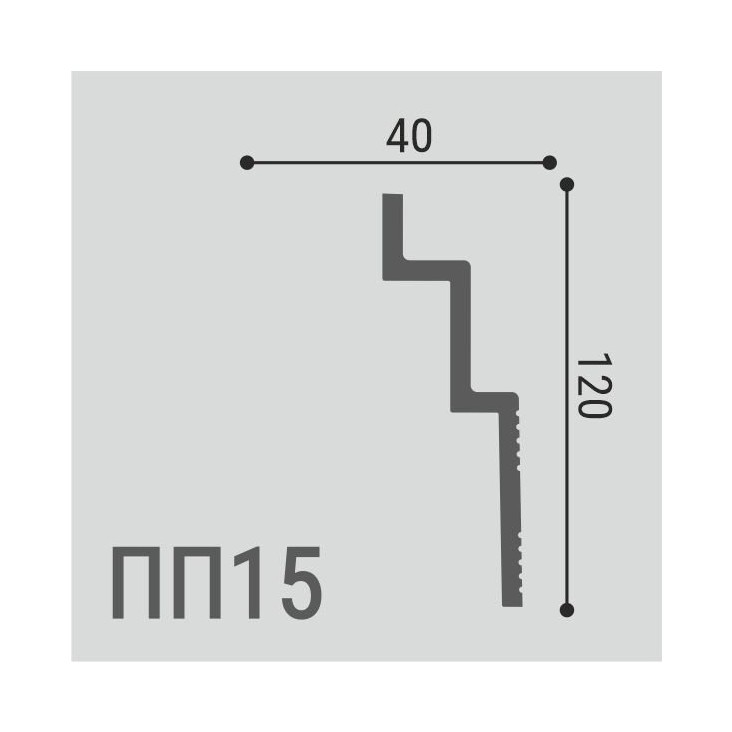 Карниз XPS POLYMER ПП15 120/40
