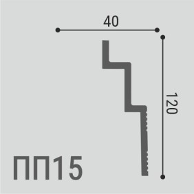 Карниз XPS POLYMER ПП15 120/40 - 1