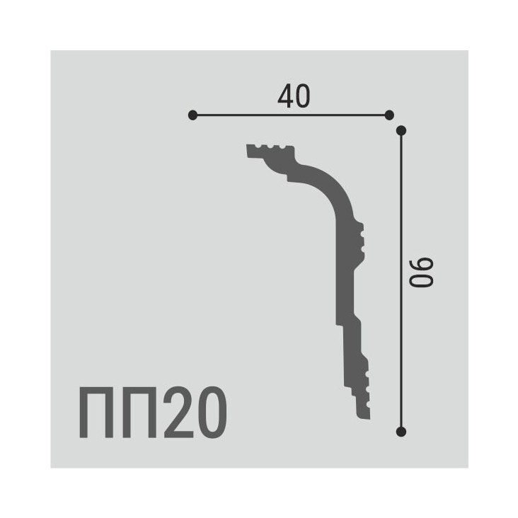 Карниз XPS POLYMER ПП20 90/40