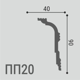 Карниз XPS POLYMER ПП20 90/40 - 1