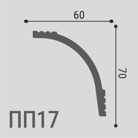 Карниз XPS POLYMER ПП17 70/60 - 1