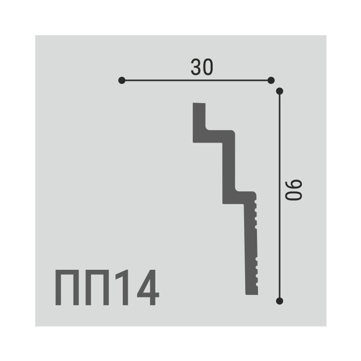 Карниз XPS POLYMER ПП14 90/30