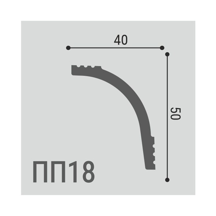 Карниз XPS POLYMER ПП18 50/40