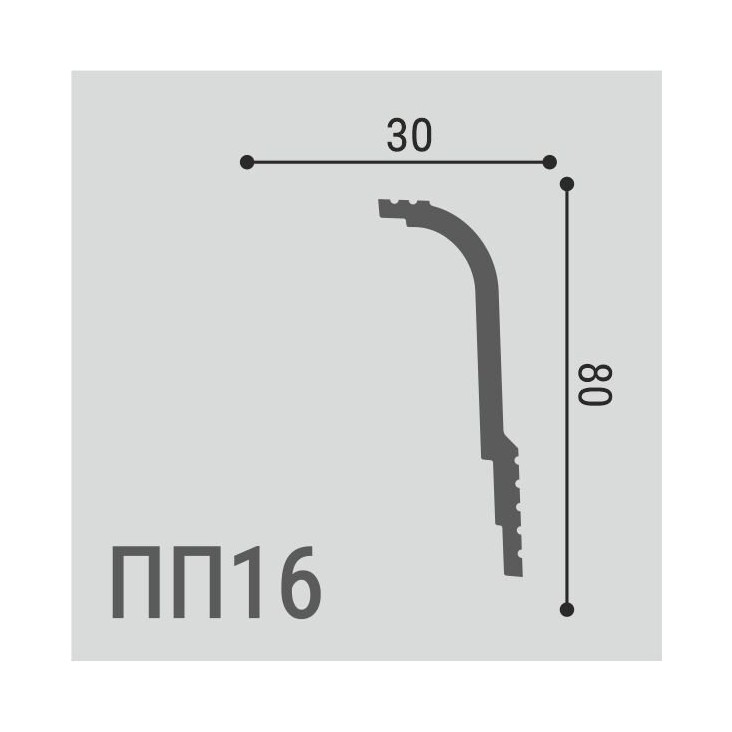 Карниз XPS POLYMER ПП16 80/30
