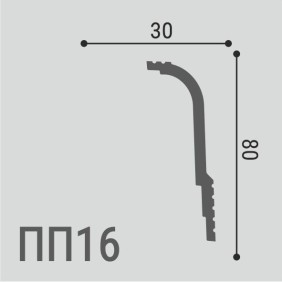 Карниз XPS POLYMER ПП16 80/30 - 1