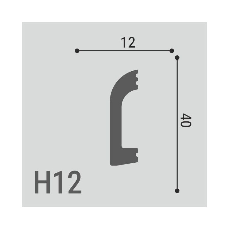 Плинтус напольный XPS POLYMER Н12 40/12