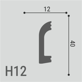 Плинтус напольный XPS POLYMER Н12 40/12 - 1