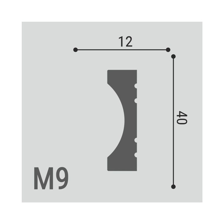 Молдинг XPS POLYMER М9 40/12
