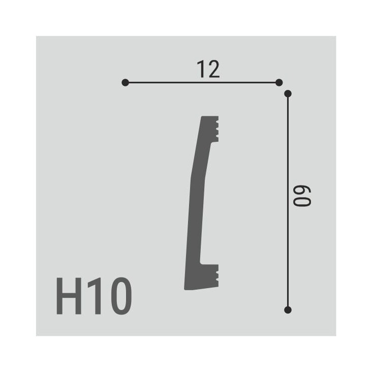 Плинтус напольный XPS POLYMER Н10 60/12