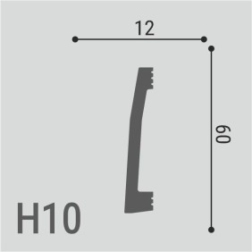 Плинтус напольный XPS POLYMER Н10 60/12 - 1