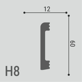 Плинтус напольный XPS POLYMER Н8 60/12 - 1