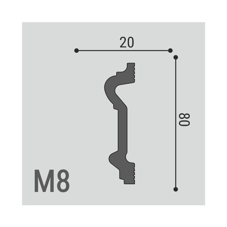 Молдинг XPS POLYMER М8 80/20