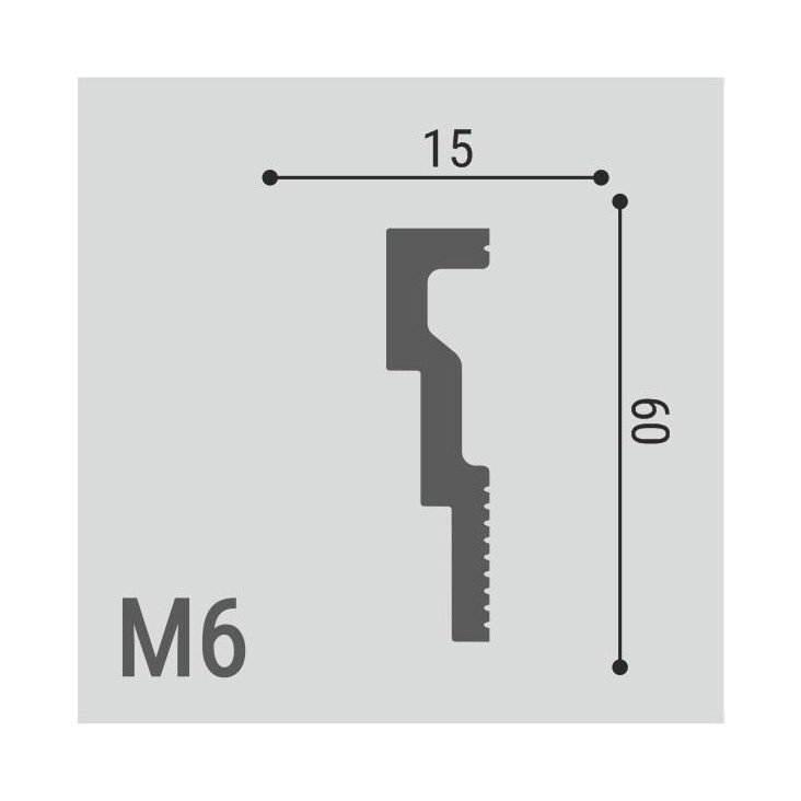 Молдинг XPS POLYMER М6 60/15
