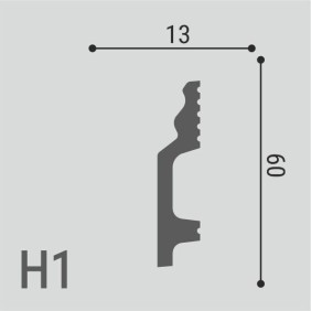 Плинтус напольный XPS POLYMER Н1 60/13 - 1