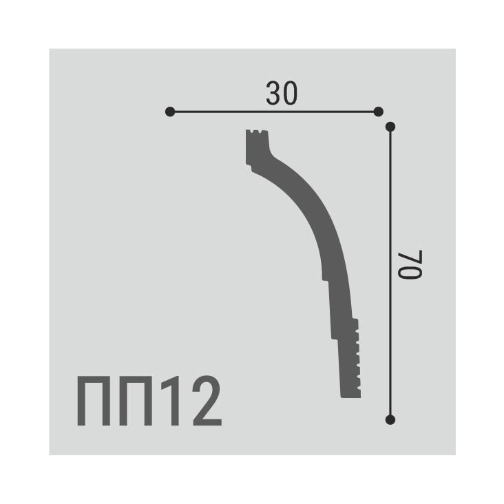 Карниз XPS POLYMER ПП12 70/30