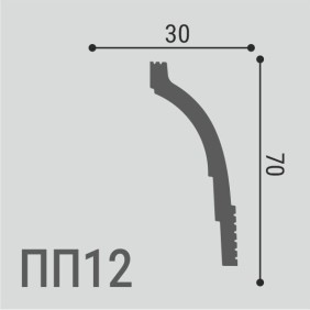 Карниз XPS POLYMER ПП12 70/30 - 1