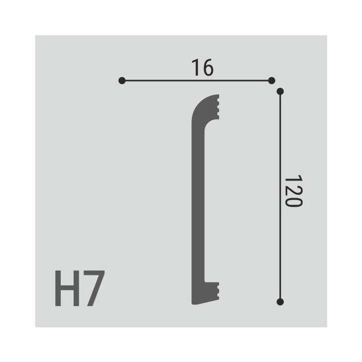 Плинтус напольный XPS POLYMER Н7 120/16
