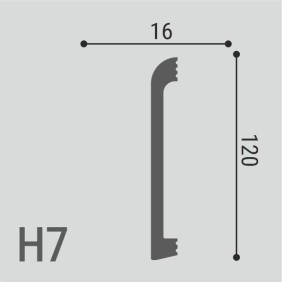 Плинтус напольный XPS POLYMER Н7 120/16 - 1