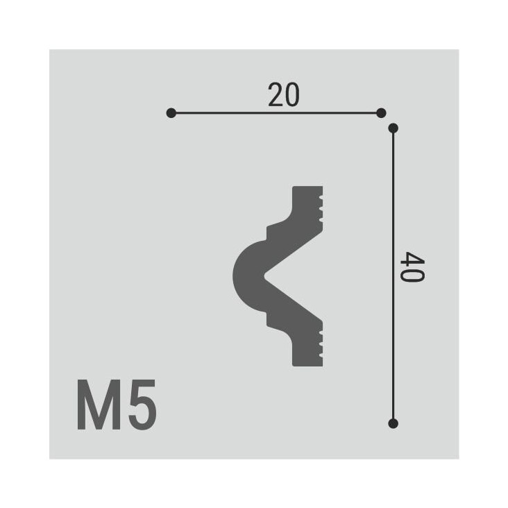 Молдинг XPS POLYMER М5 40/20