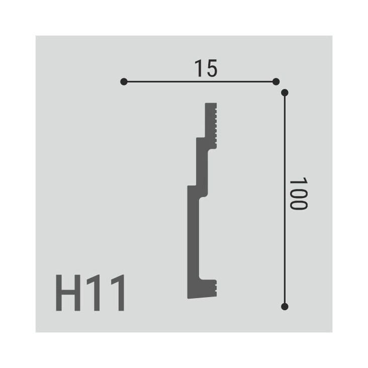 Плинтус напольный XPS POLYMER Н11 100/15
