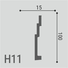 Плинтус напольный XPS POLYMER Н11 100/15 - 1