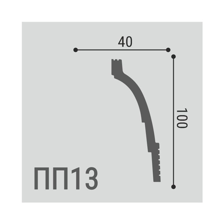 Карниз XPS POLYMER ПП13 100/40