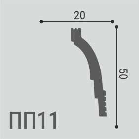 Карниз XPS POLYMER ПП11 50/20 - 1