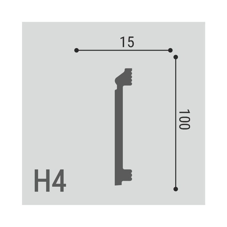 Плинтус напольный XPS POLYMER Н4 100*15
