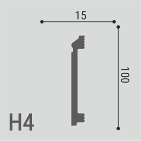 Плинтус напольный XPS POLYMER Н4 100*15 - 1