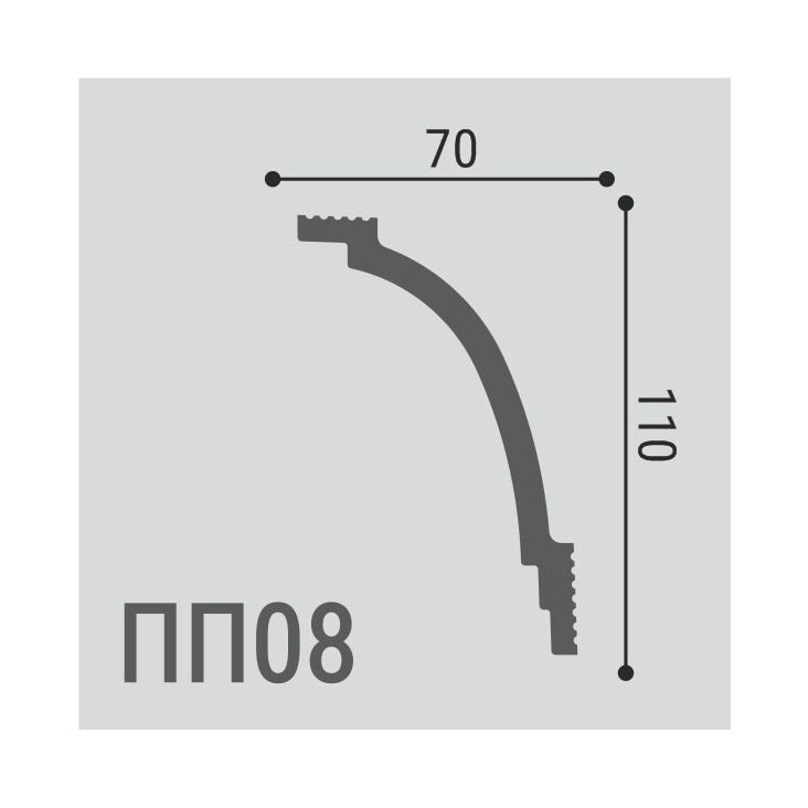 Карниз XPS POLYMER ПП08 110/70