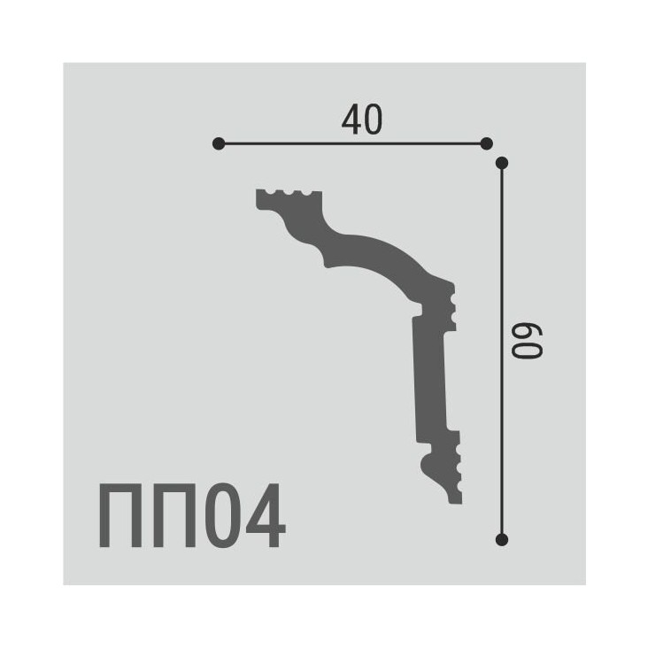 Карниз XPS POLYMER ПП04 60/40