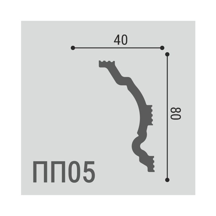 Карниз XPS POLYMER ПП05 80/40
