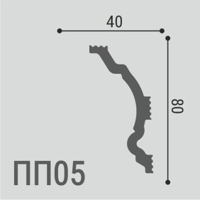 Карниз XPS POLYMER ПП05 80/40 - 1