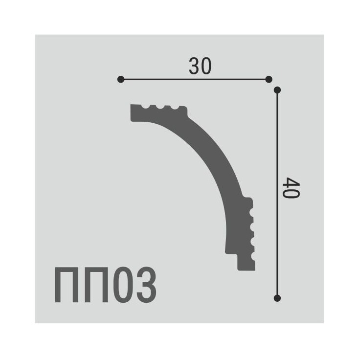 Карниз XPS POLYMER ПП03 40/30