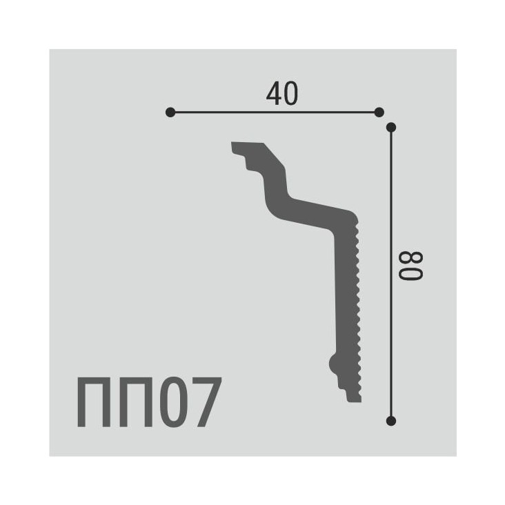 Карниз XPS POLYMER ПП07 80/40