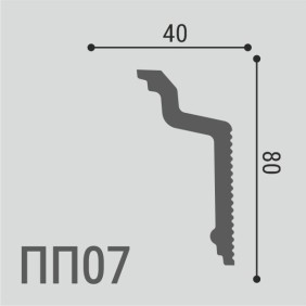 Карниз XPS POLYMER ПП07 80/40 - 1