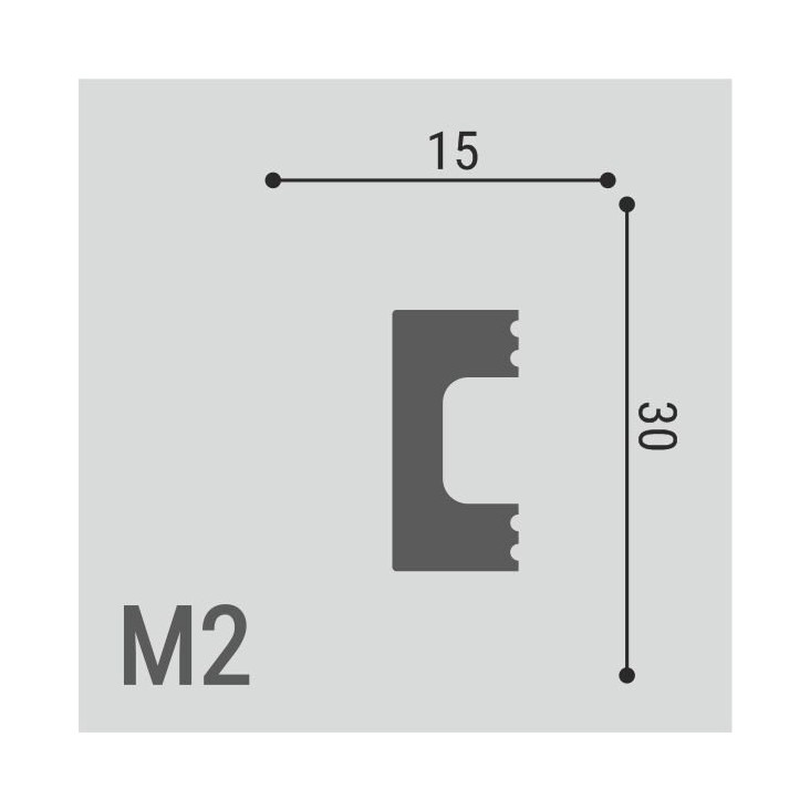 Молдинг XPS POLYMER М2 30/15