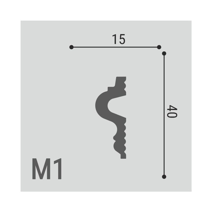 Молдинг XPS POLYMER М1 40/15