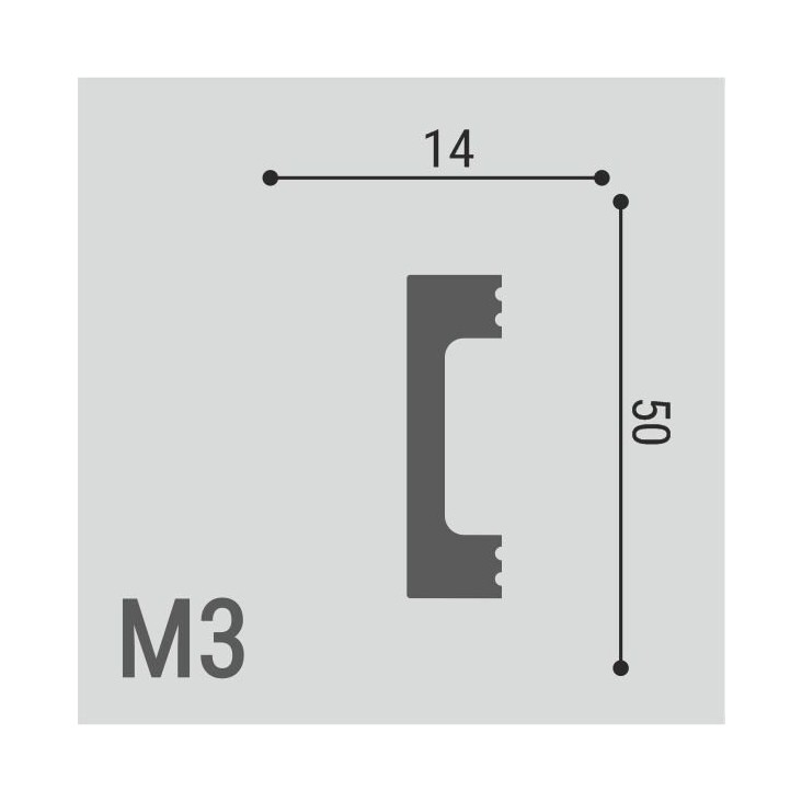 Молдинг XPS POLYMER М3 50/14