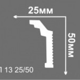 Плинтус потолочный Де-Багет П13 30/80 В - 1