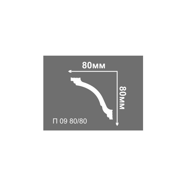 Плинтус потолочный Де-Багет П09 80/80